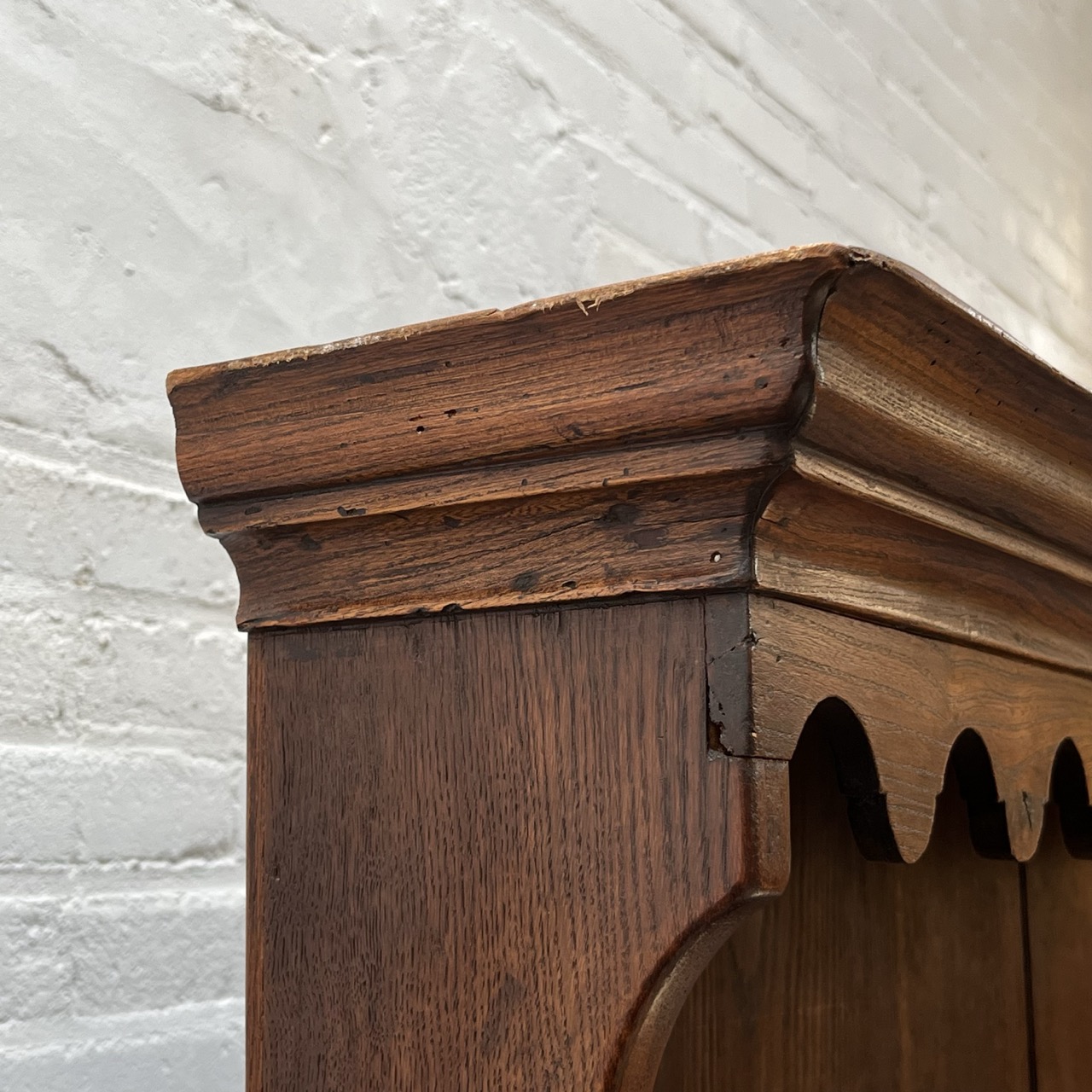Antique Oak Tin Cabinet