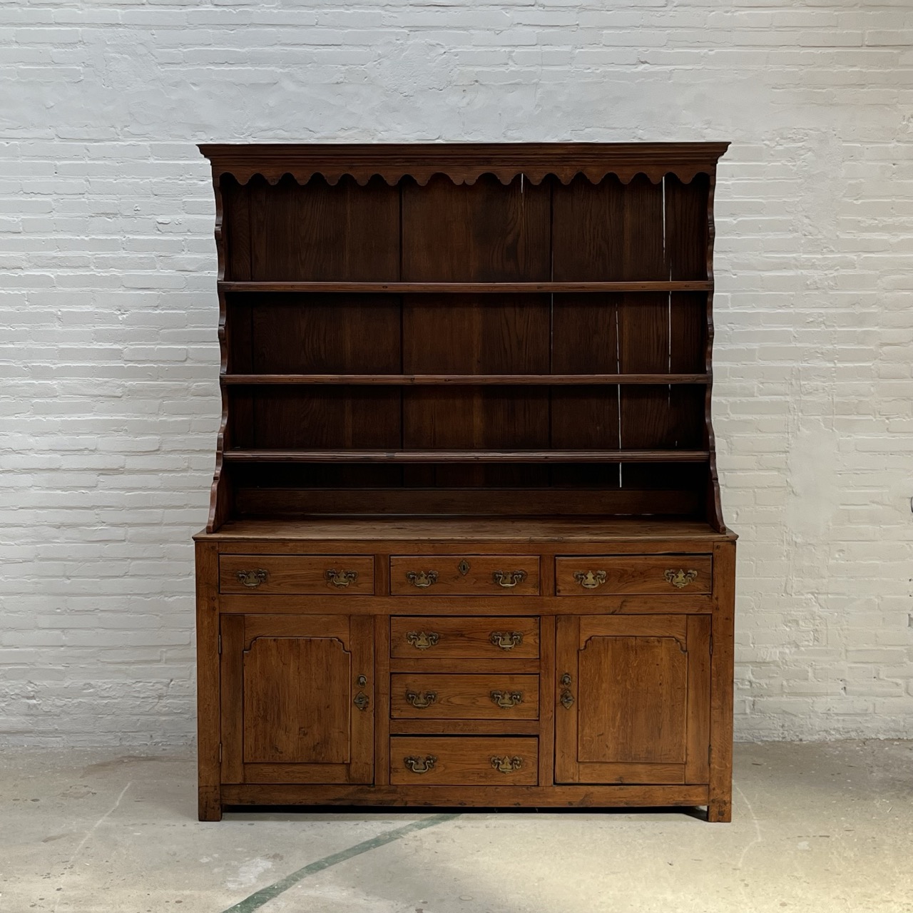 Antique Oak Tin Cabinet