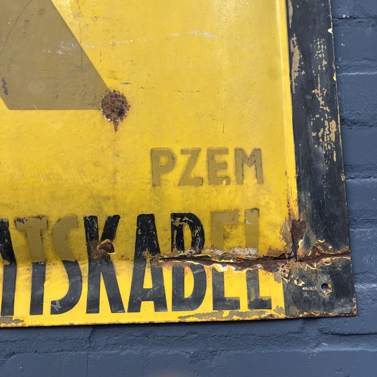 Enamel "ELECTRICITEITSKABEL"