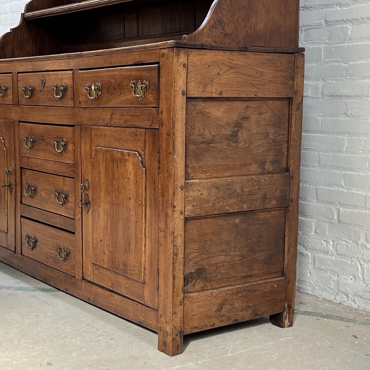 Antique Oak Tin Cabinet