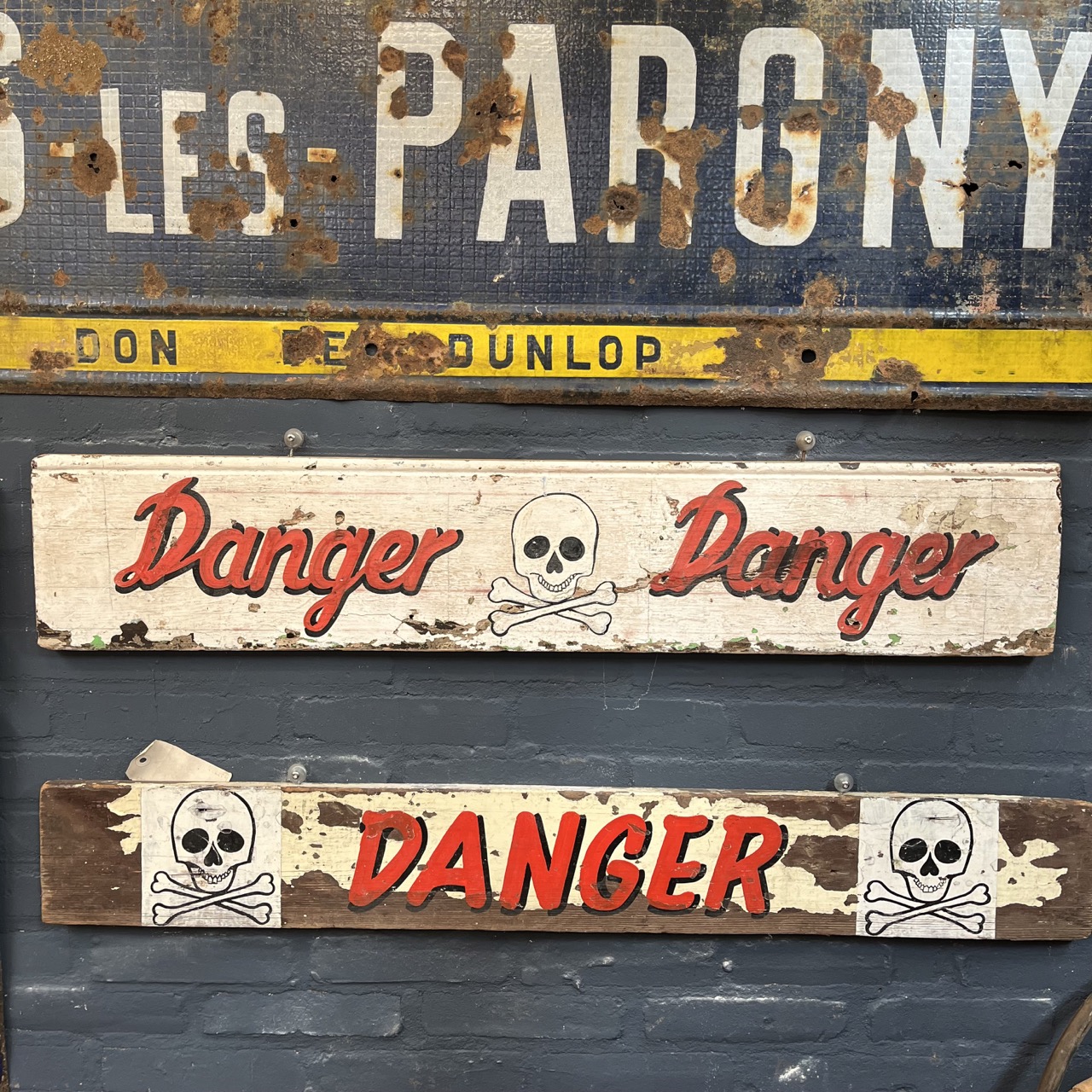 Signboard "DANGER - DANGER"