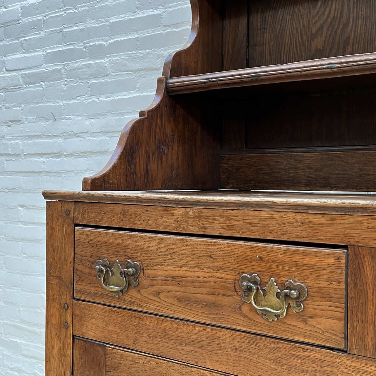 Antique Oak Tin Cabinet