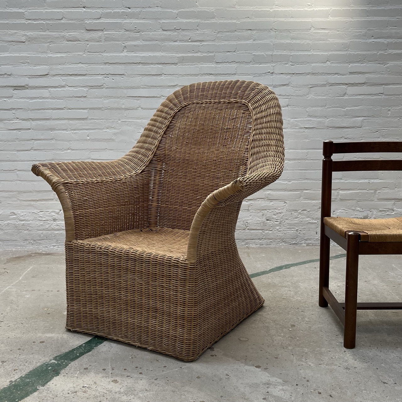 Vintage Lounge Chair Wicker