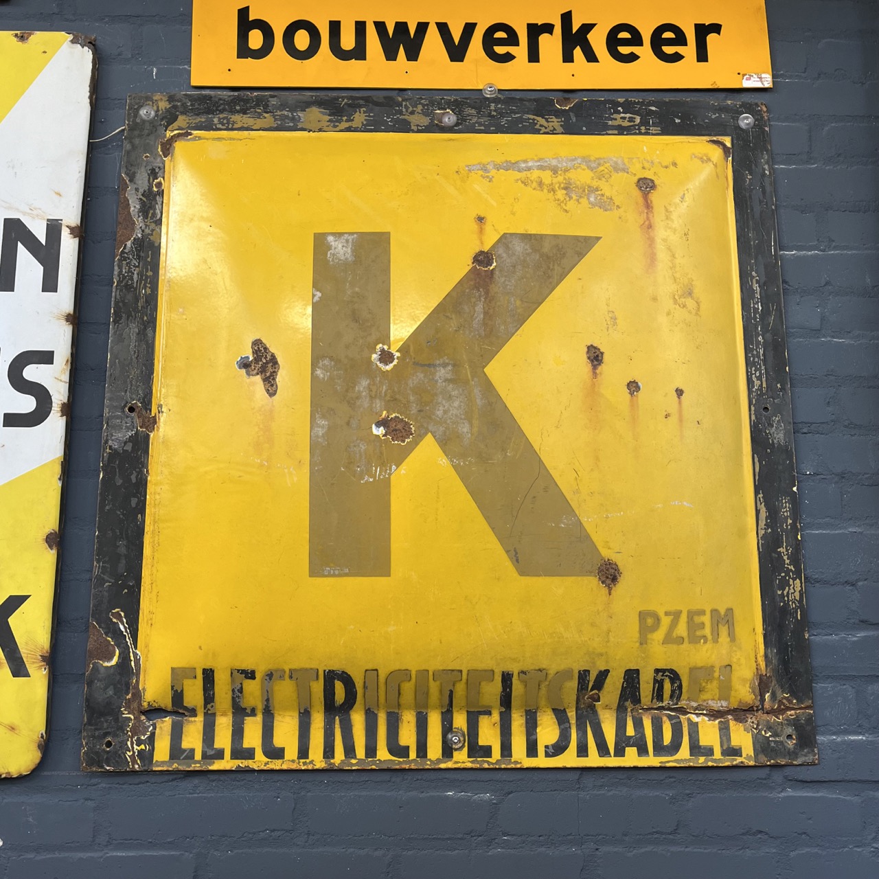 Enamel "ELECTRICITEITSKABEL"
