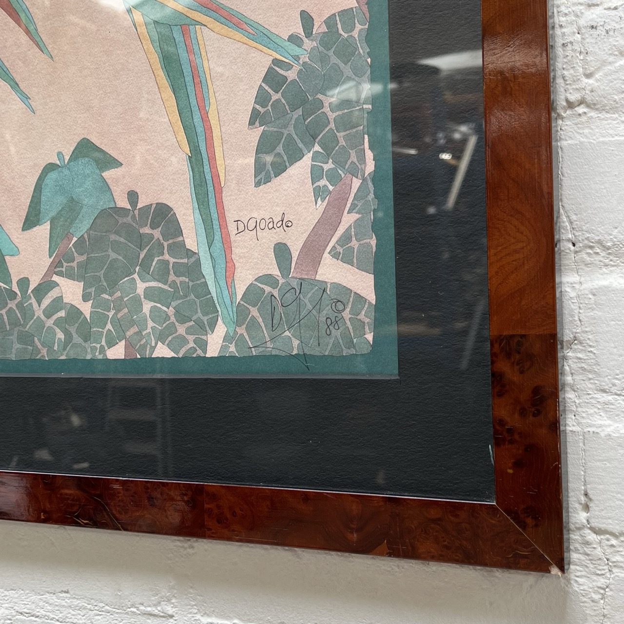Antique Print "Parrots" 