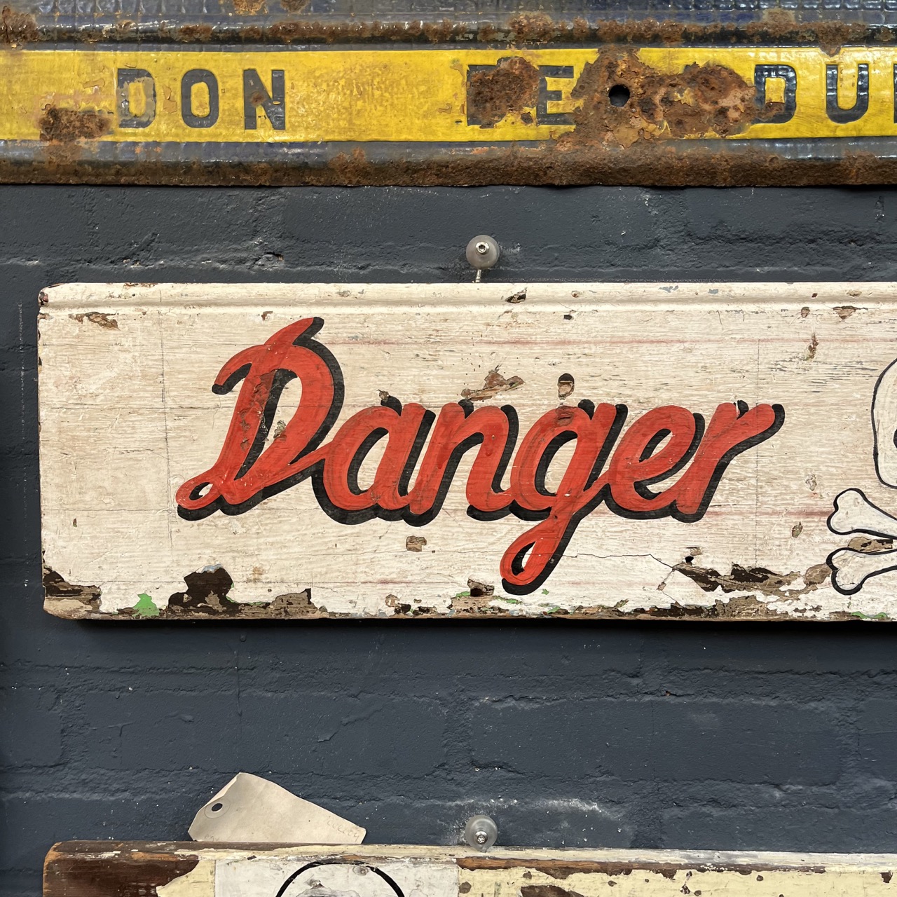 Signboard "DANGER - DANGER"